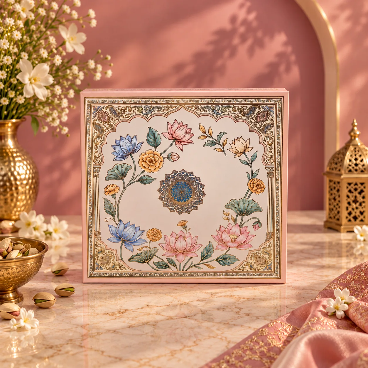 Pink Floral · 10 × 10 with Bag