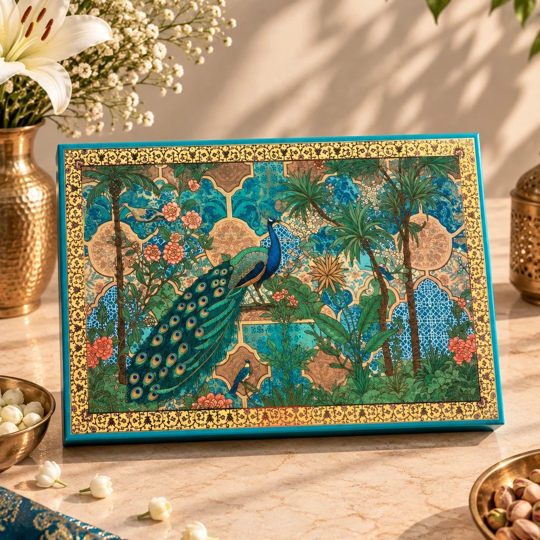 Peacock Garden · 9 × 13